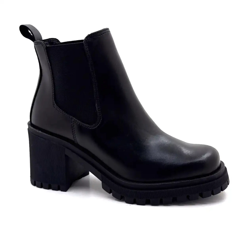 Ivoire 28109 Black Leather Ivoire Chaussures