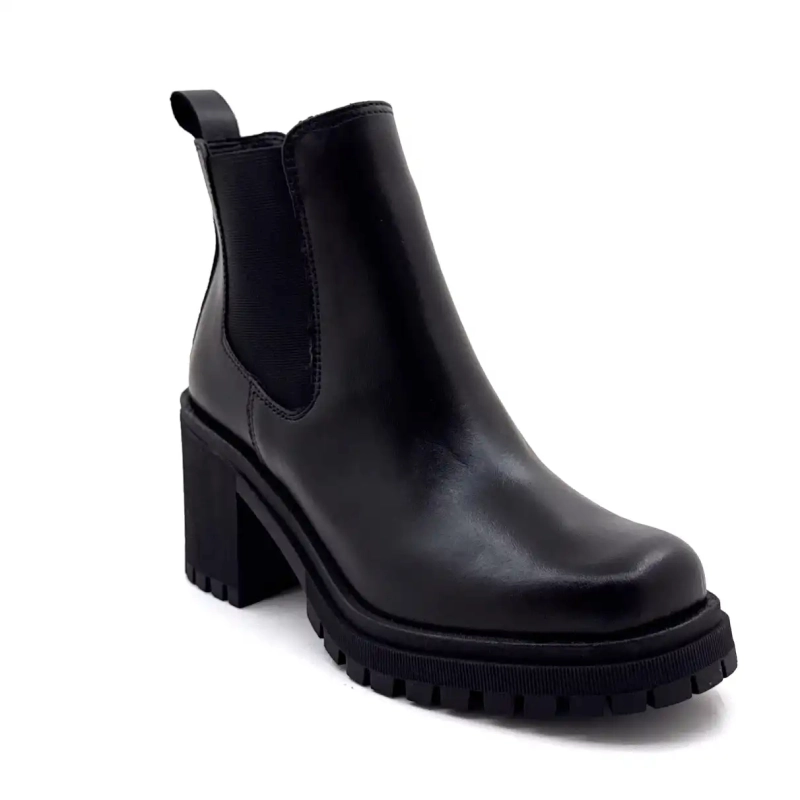 Ivoire 28109 Schwarzes Leder Ivoire Chaussures