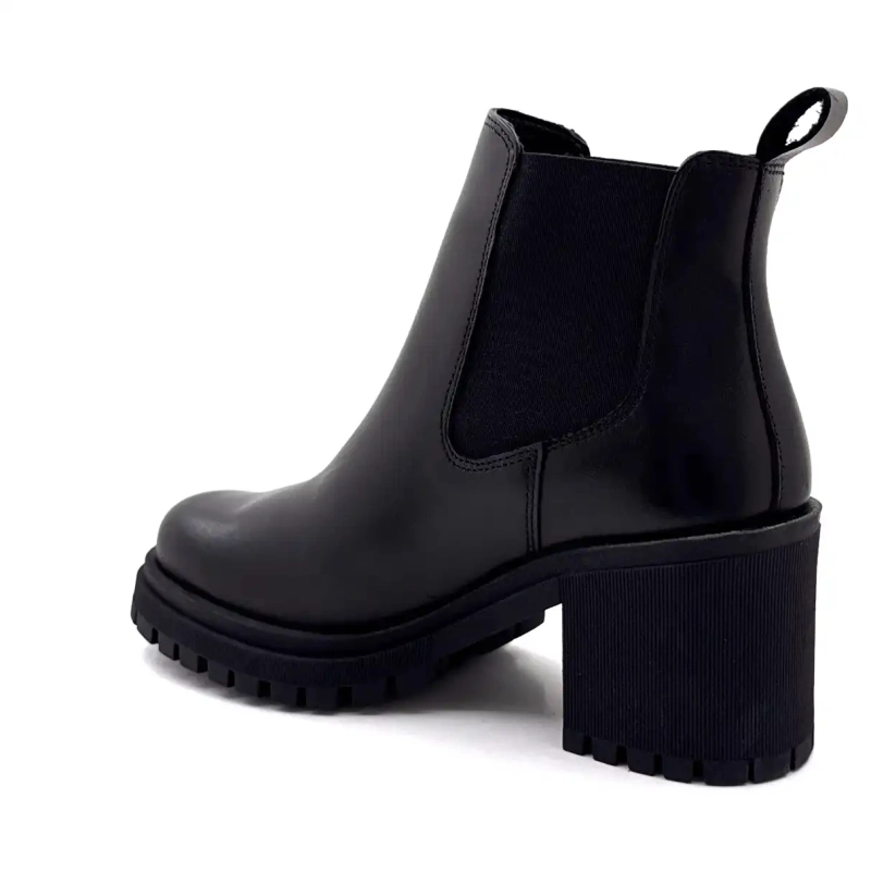 Ivoire 28109 Schwarzes Leder Ivoire Chaussures