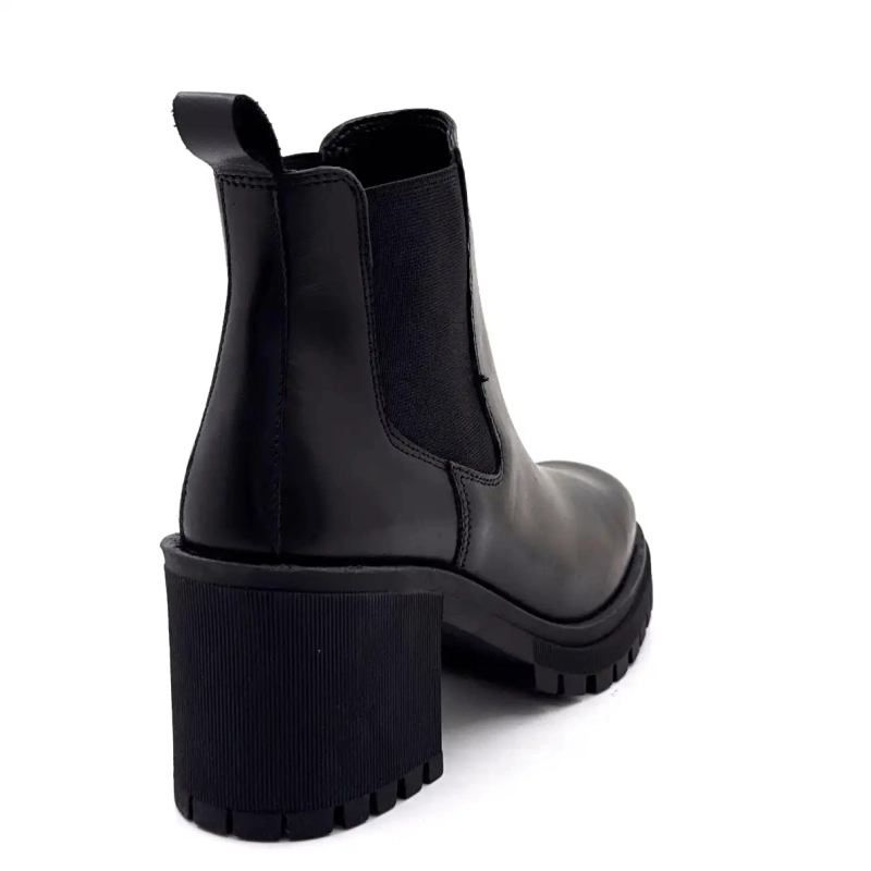 Ivoire 28109 Schwarzes Leder Ivoire Chaussures