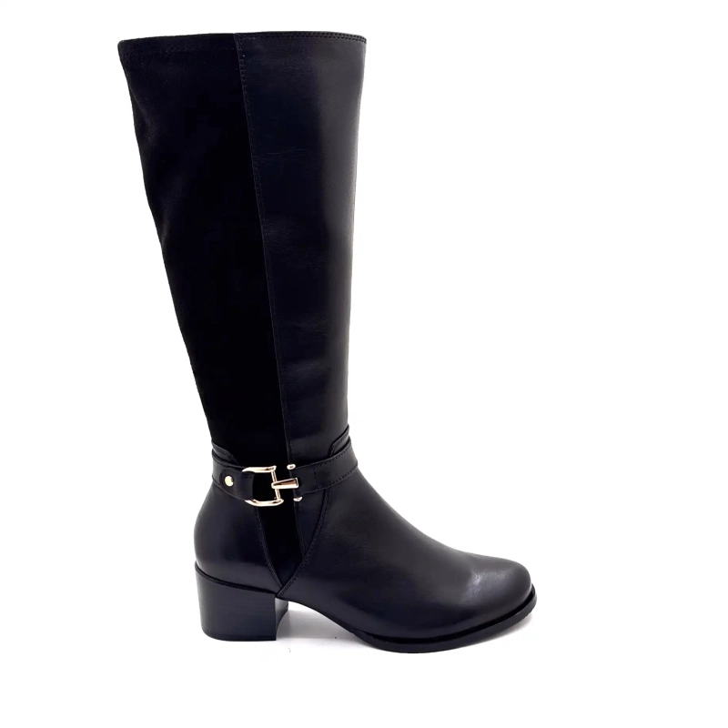 Regarde Le Ciel Jolene 35 Cuir Noir Ivoire Chaussures
