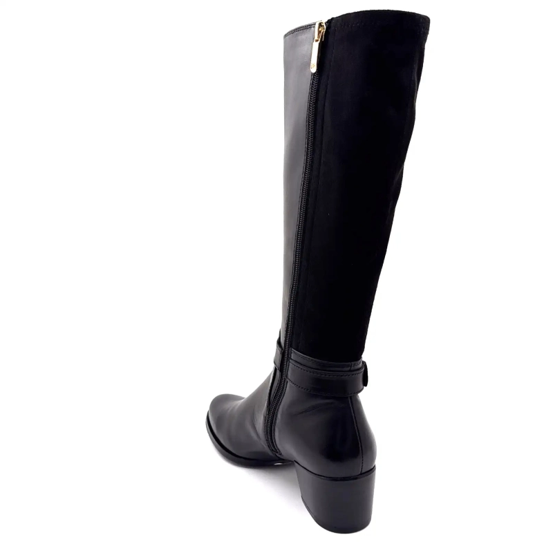 Regarde Le Ciel Jolene 35 Cuir Noir Ivoire Chaussures