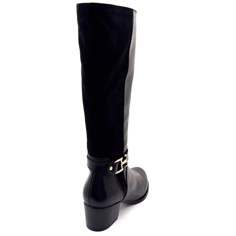 Regarde Le Ciel Jolene 35 Cuir Noir Ivoire Chaussures