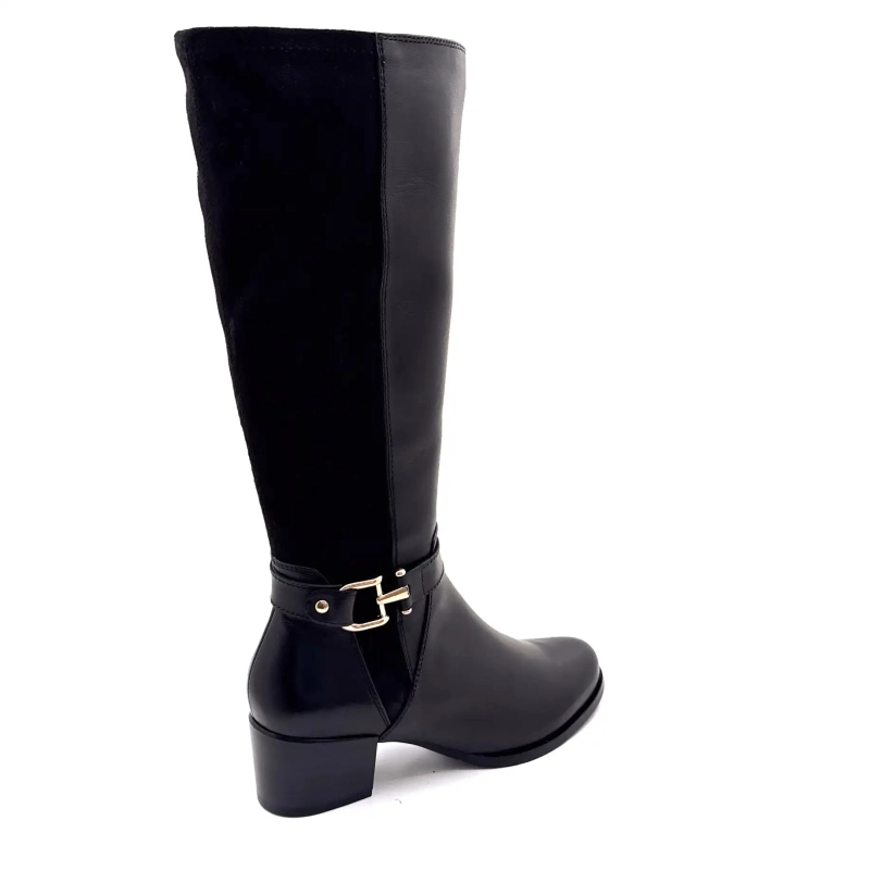 Regarde Le Ciel Jolene 35 Cuir Noir Ivoire Chaussures