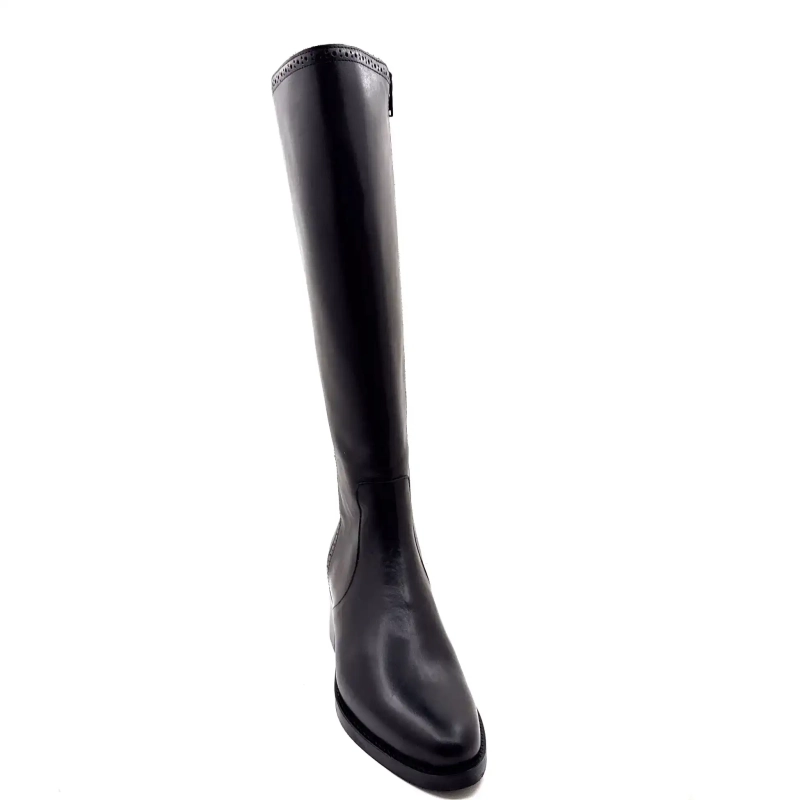 Myma 8505 Piele Neagră Ivoire Chaussures