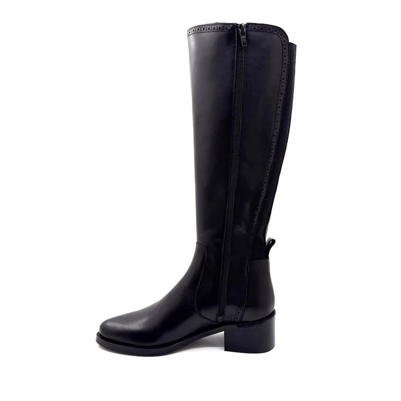 Myma 8505 Black Leather Ivoire Chaussures