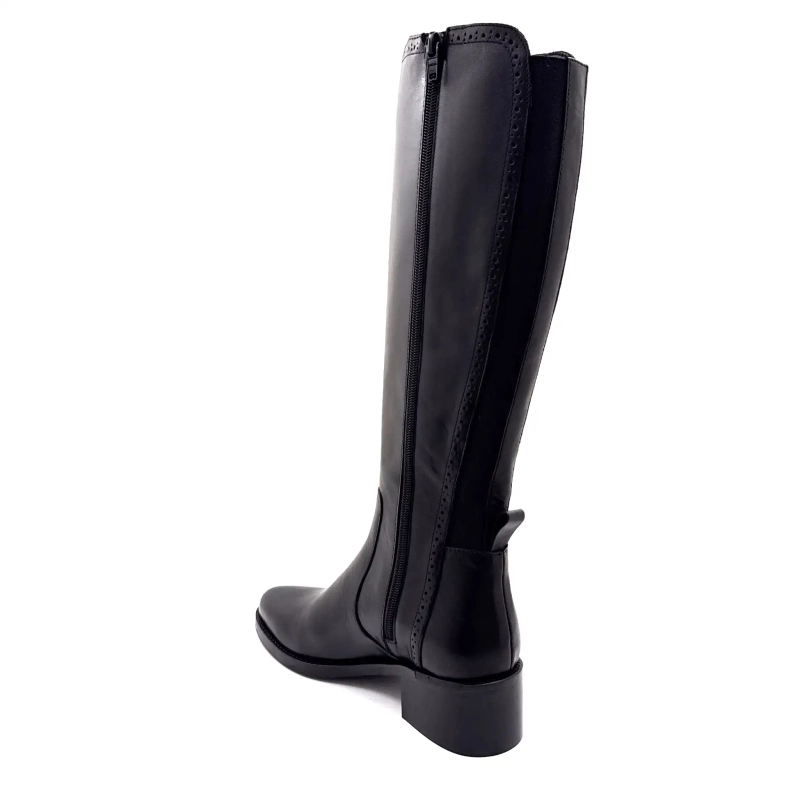 Myma 8505 Black Leather Ivoire Chaussures