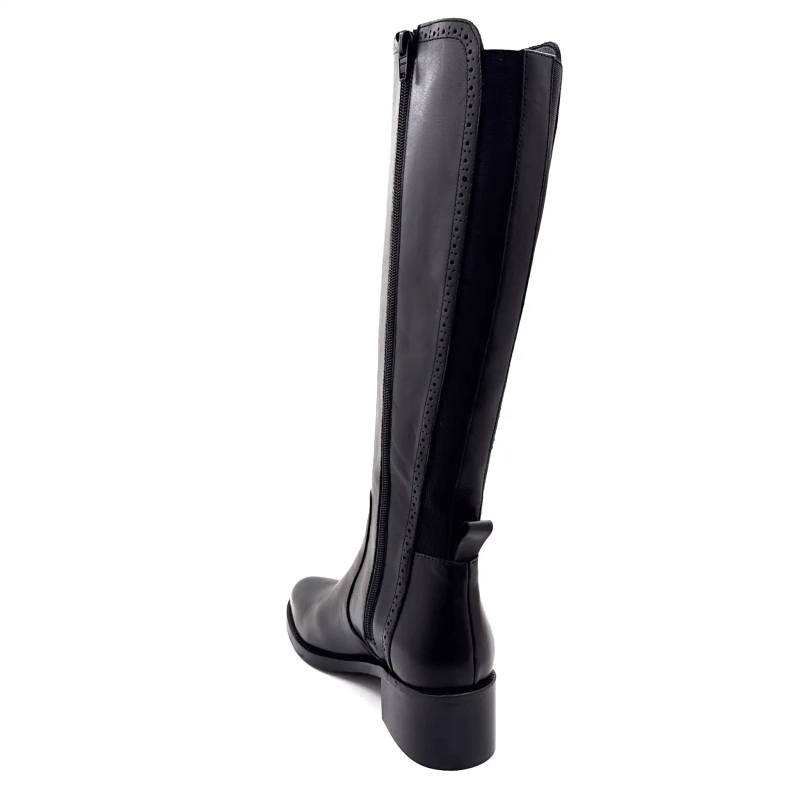 Myma 8505 Black Leather Ivoire Chaussures