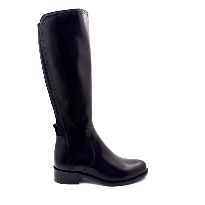 Myma 8503 Schwarzes Leder Ivoire Chaussures