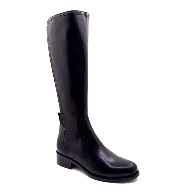 Myma 8503 Svart Lær Ivoire Chaussures