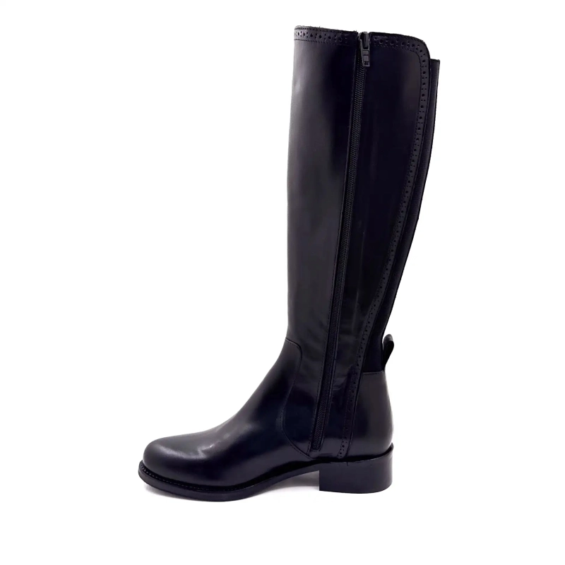 Myma 8503 Czarna skóra Ivoire Chaussures