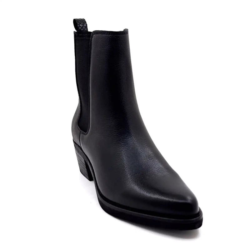 Ivoire 090003 Couro Preto Granulado Ivoire Chaussures