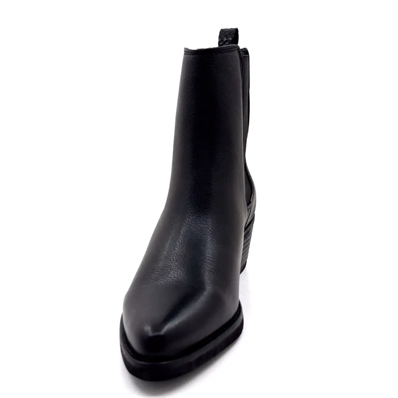 Ivoire 090003 Black Grained Leather Ivoire Chaussures