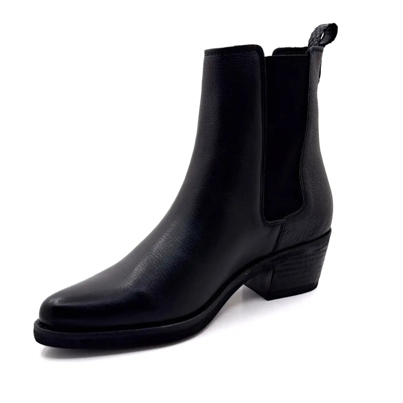 Ivoire 090003 Cuir Grainé Noir Ivoire Chaussures