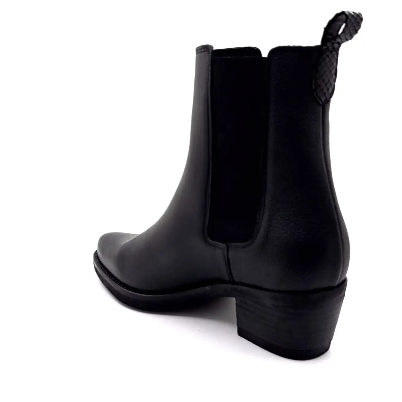 Ivoire 090003 Cuero Granulado Negro Ivoire Chaussures