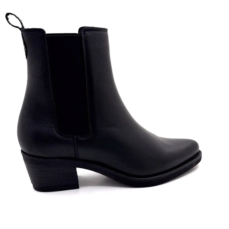 Ivoire 090003 Black Grained Leather Ivoire Chaussures