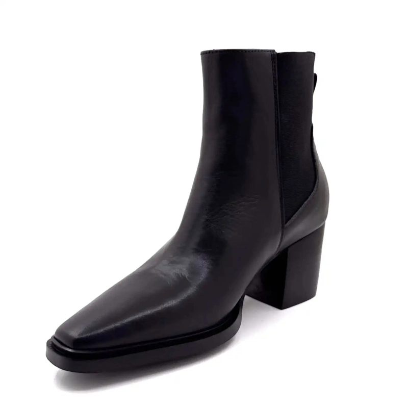 Ivoire L45035 Schwarzes Leder Ivoire Chaussures