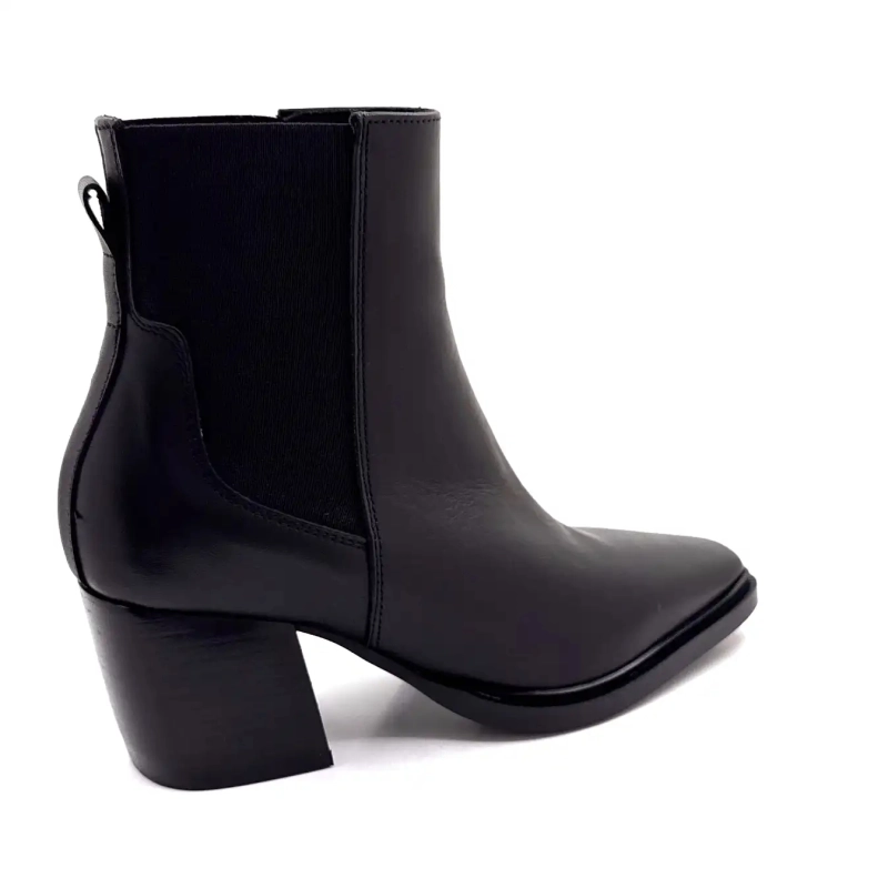 Ivoire L45035 Schwarzes Leder Ivoire Chaussures