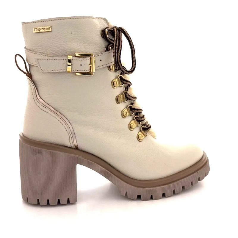 Les Tropéziennes 331070 Valentina Biała skóra Ivoire Chaussures