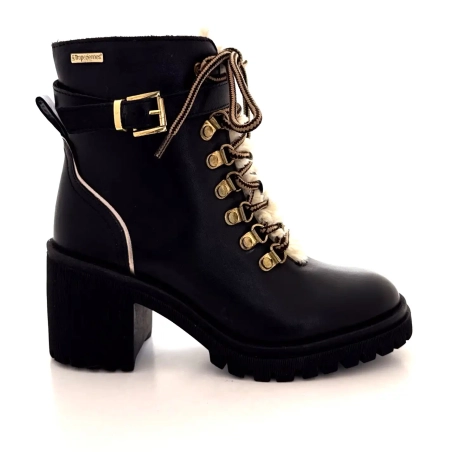 Les Tropéziennes 331070 Valentina Schwarzes Leder Ivoire Chaussures