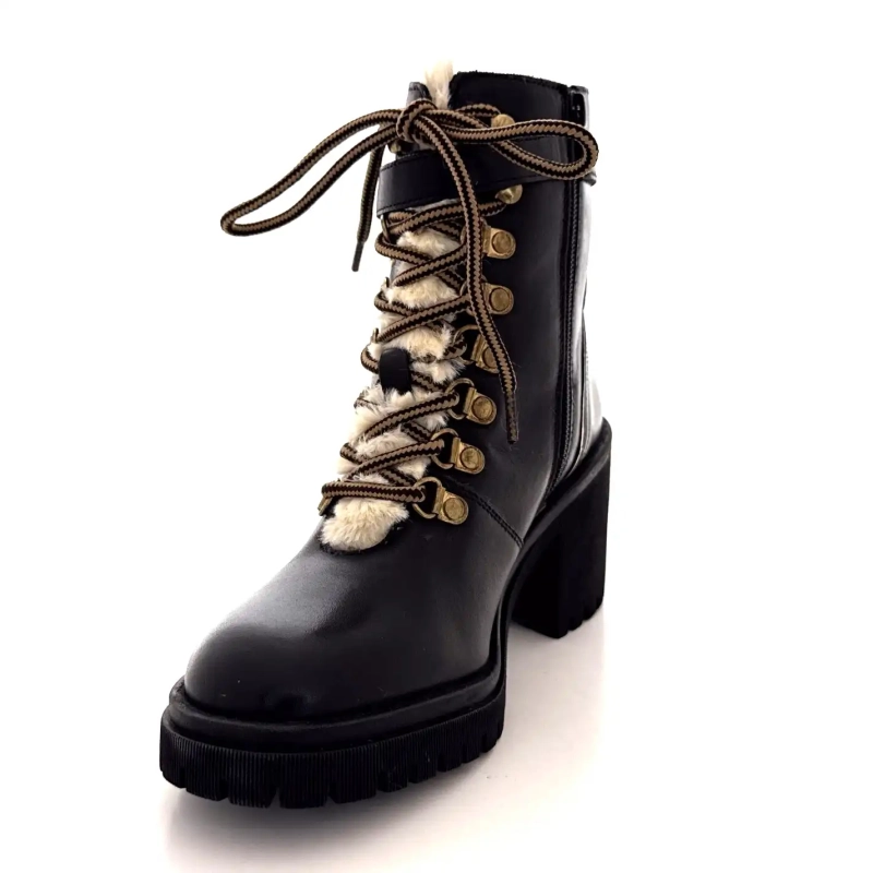 Les Tropéziennes 331070 Valentina Μαύρο Δερμάτινο Ivoire Chaussures