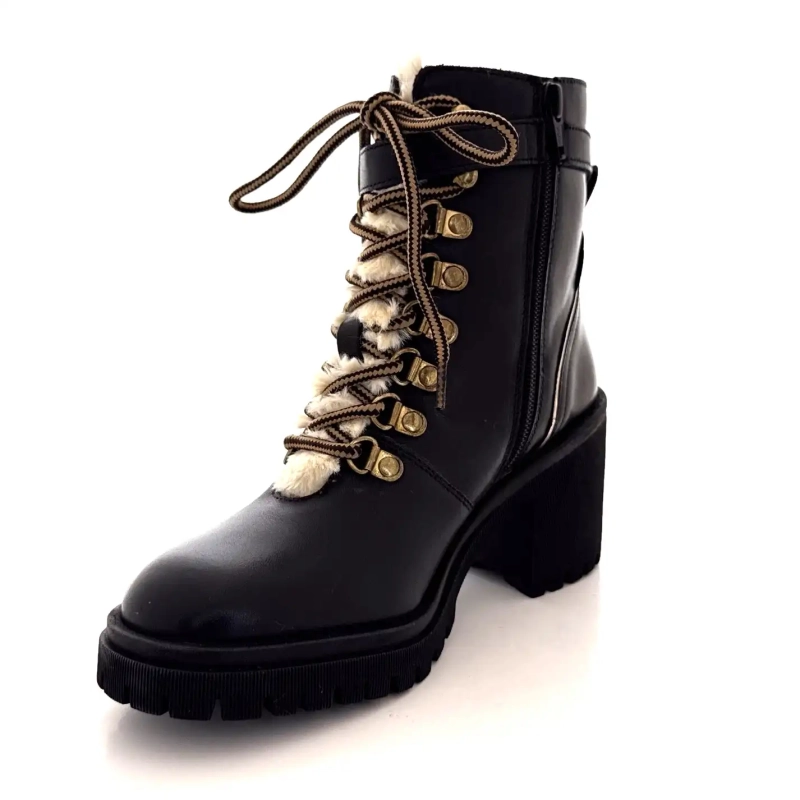 Les Tropéziennes 331070 Valentina sort læder Ivoire Chaussures