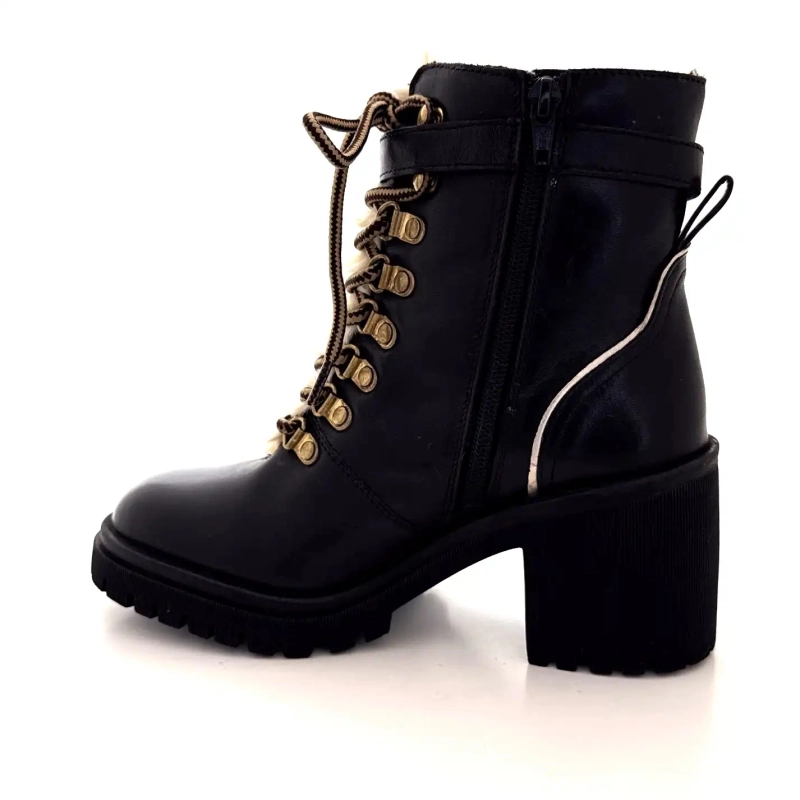 Les Tropéziennes 331070 Valentina sort læder Ivoire Chaussures