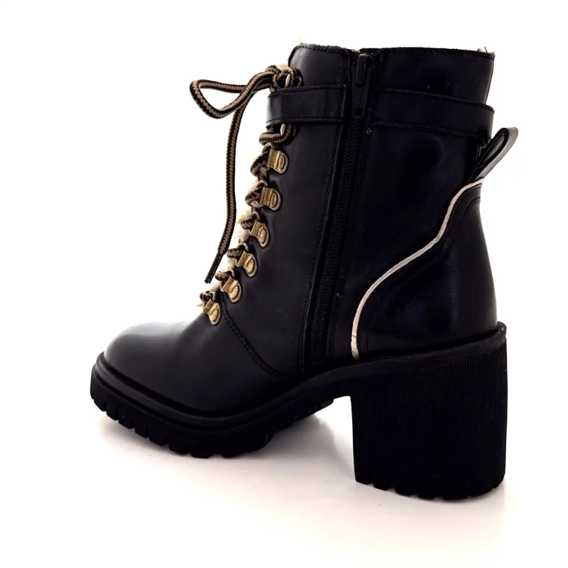 Les Tropéziennes 331070 Valentina Cuero Negro Ivoire Chaussures