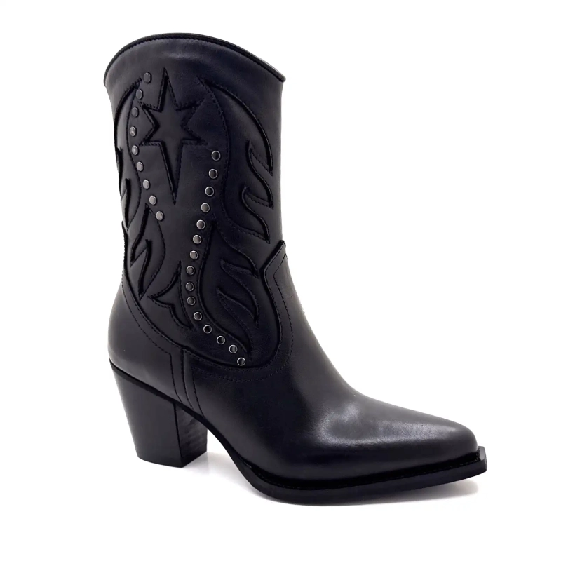 Muratti S1632g Melya Sort Læder Ivoire Chaussures