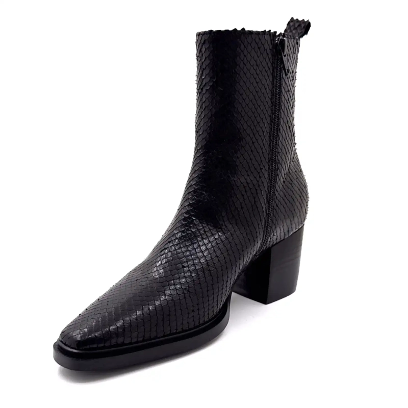 Ivoire L45020 Fekete Bőr Hüllőminta Ivoire Chaussures