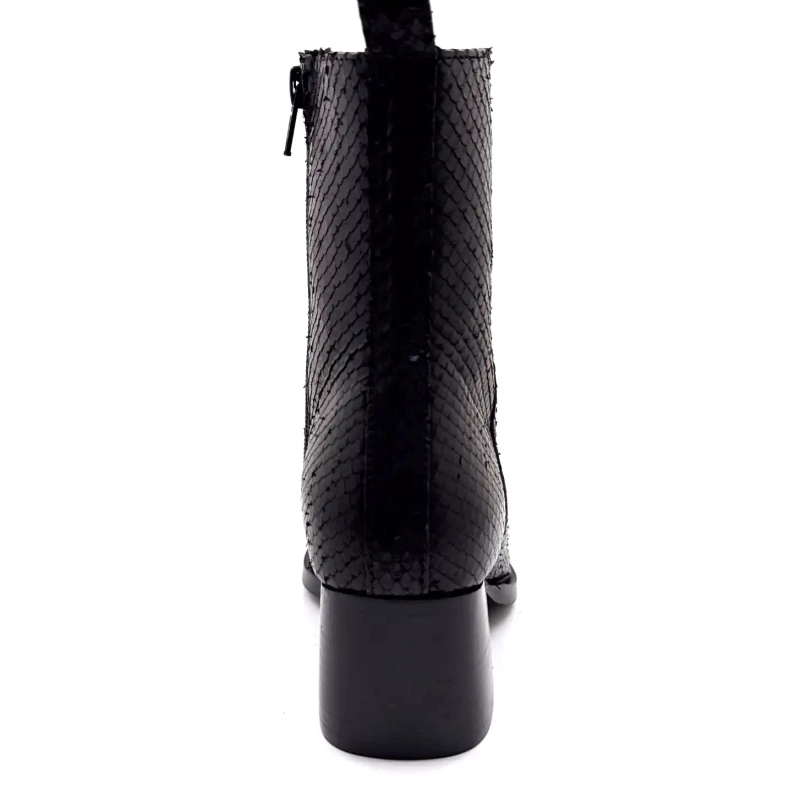 Ivoire L45020 Fekete Bőr Hüllőminta Ivoire Chaussures