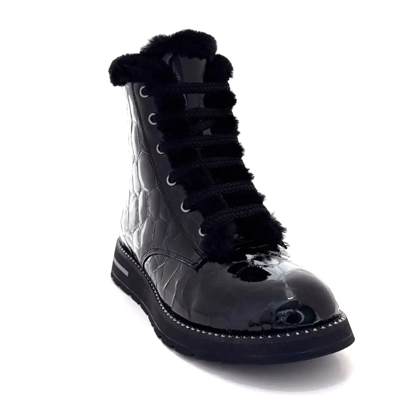 Ivoire 0436-24-02460 Cuero de coco charol negro Ivoire Chaussures