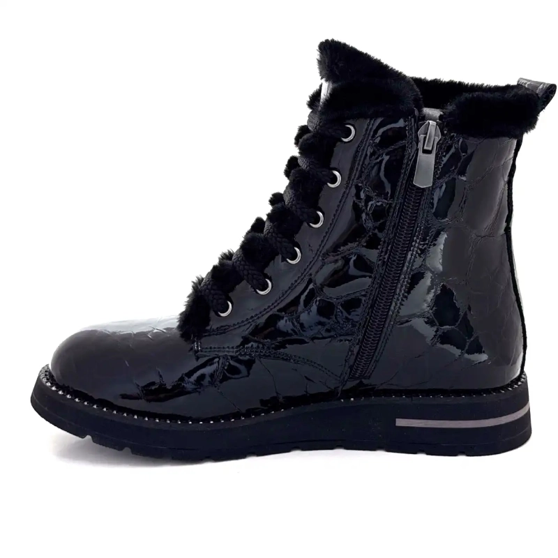 Ivoire 0436-24-02460 Μαύρο λουστρίνι καρύδας Ivoire Chaussures