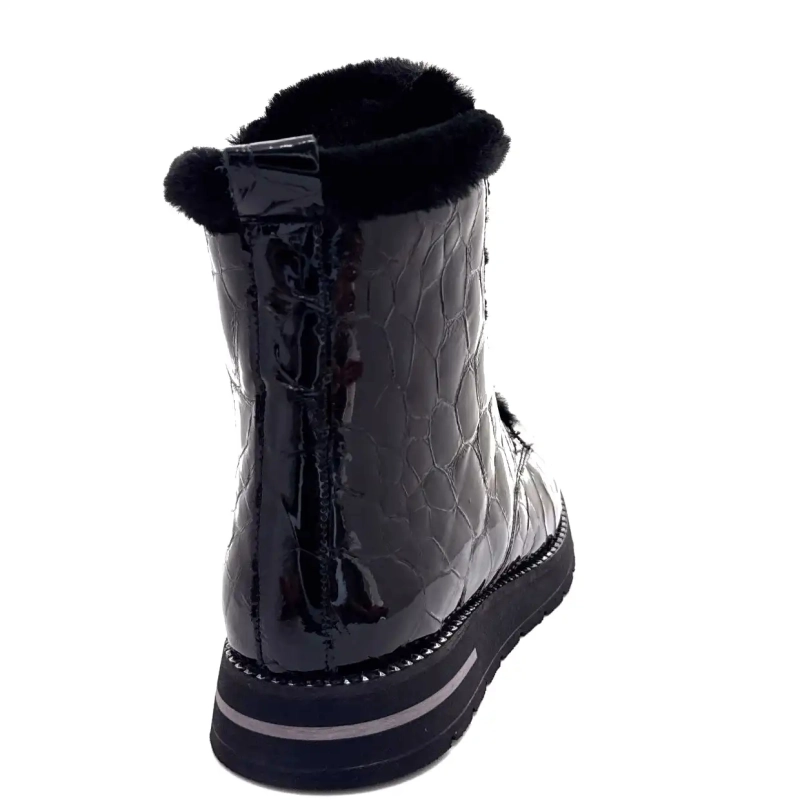 Ivoire 0436-24-02460 Cuero de coco charol negro Ivoire Chaussures