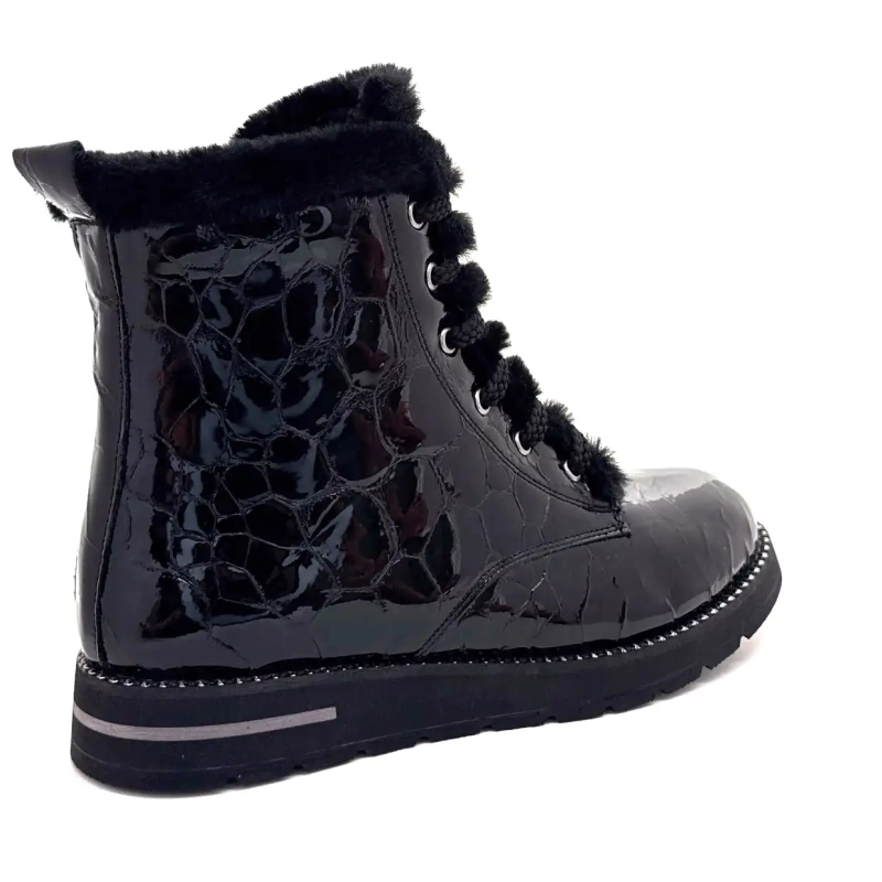 Ivoire 0436-24-02460 Sort patenteret kokoslæder Ivoire Chaussures