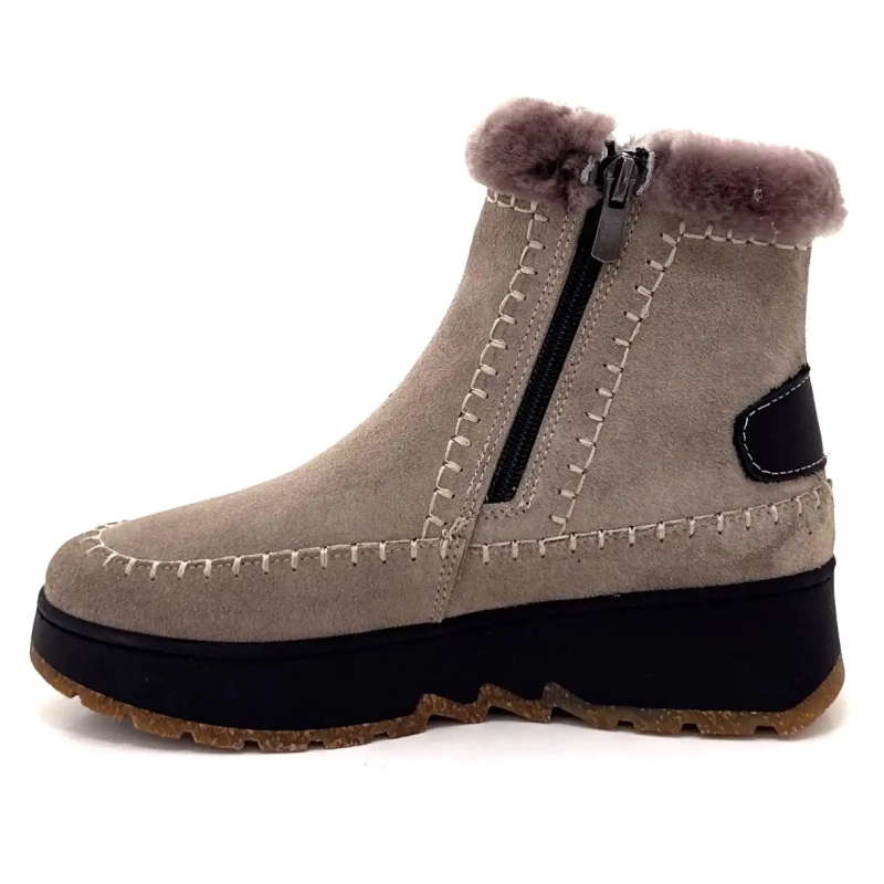 Ivoire 0791-3099 Graues Wildleder Ivoire Chaussures