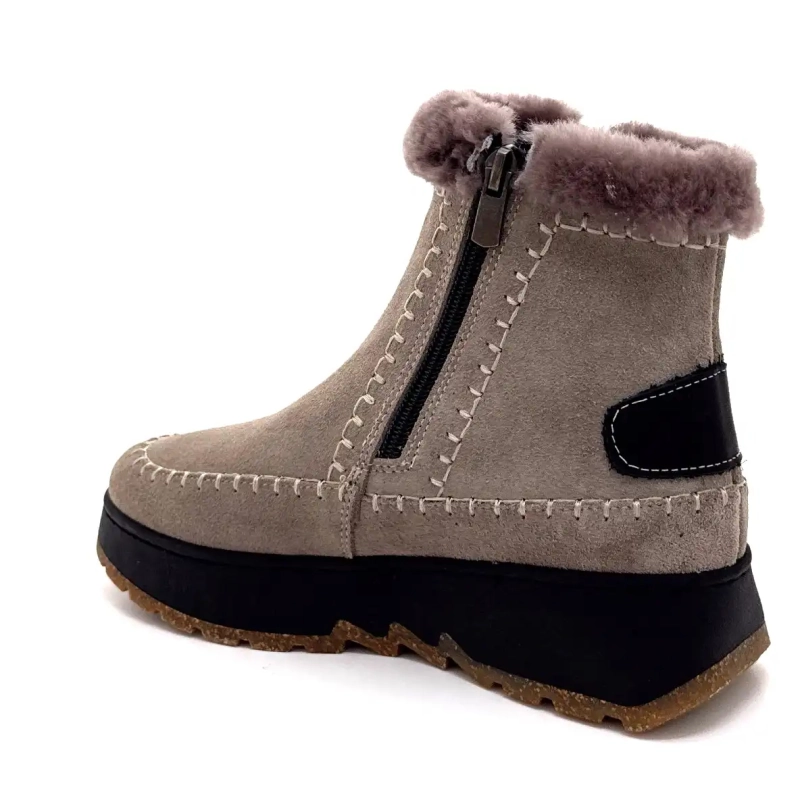 Ivoire 0791-3099 Graues Wildleder Ivoire Chaussures