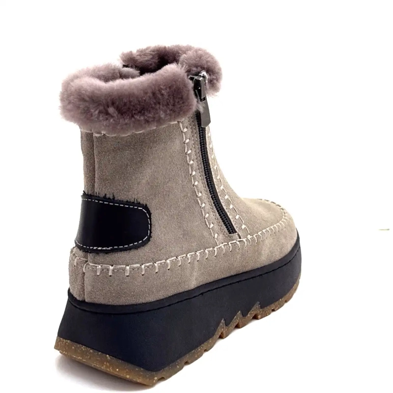 Ivoire 0791-3099 Gri piele întoarsă Ivoire Chaussures