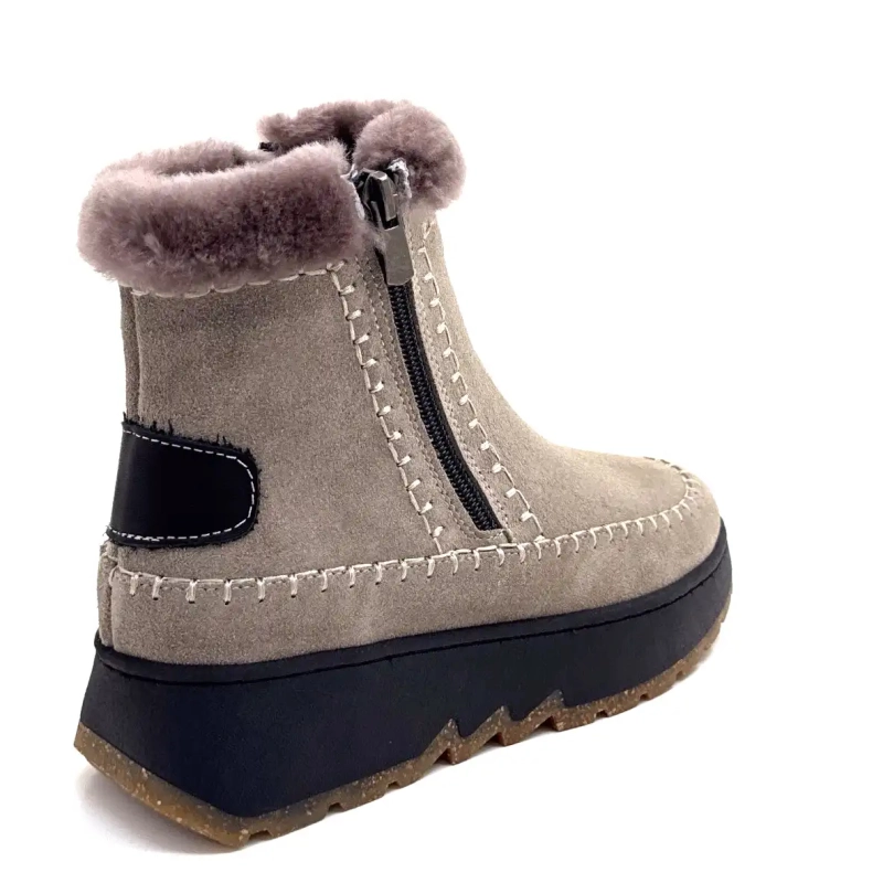 Ivoire 0791-3099 Graues Wildleder Ivoire Chaussures