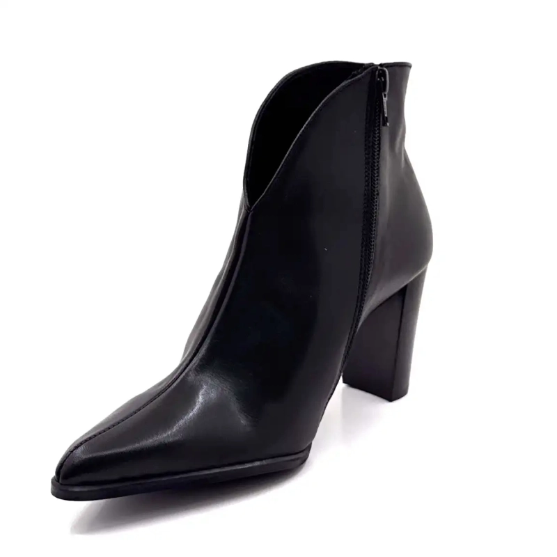 Myma 8509 Svart Lær Ivoire Chaussures