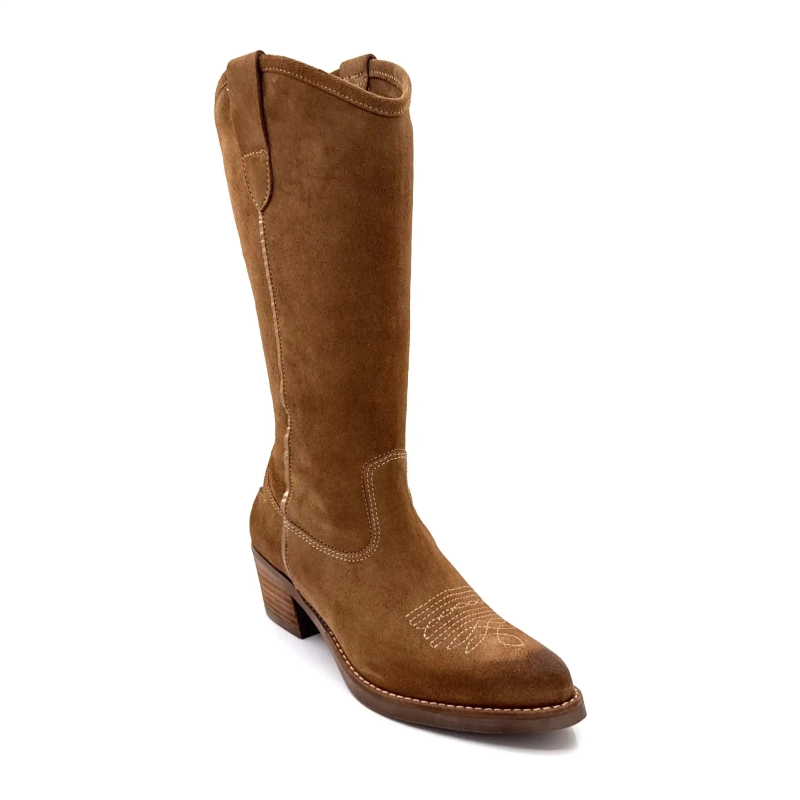 MKD Apolon Hazelnoot Suède Goud Leer Ivoire Chaussures