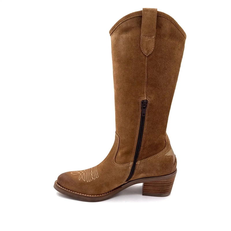 MKD Apolon Mogyoróbarna Velúr Arany Bőr Ivoire Chaussures