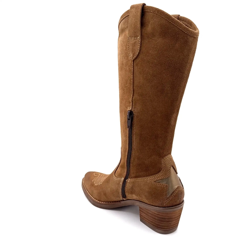 MKD Apolon Daim Noisette Cuir Doré Ivoire Chaussures