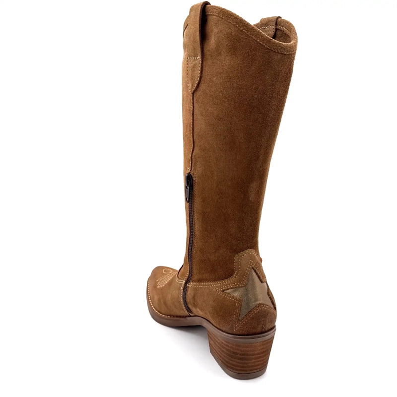 MKD Apolon Daim Noisette Cuir Doré Ivoire Chaussures