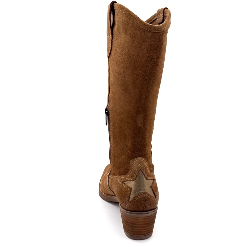 MKD Apolon Hazelnut Suede Gold Leather Ivoire Chaussures