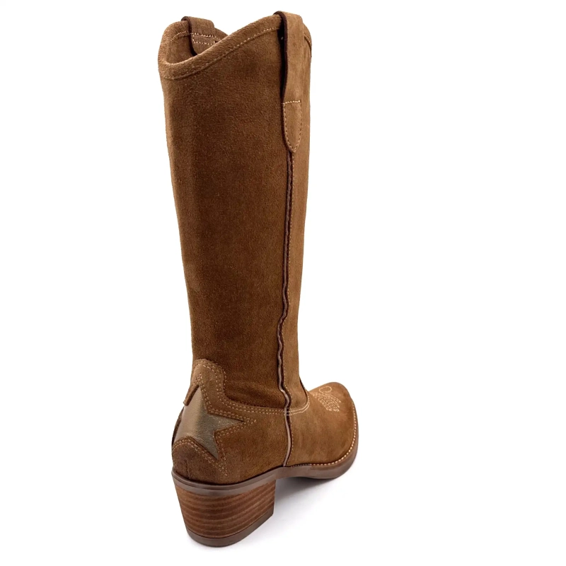 MKD Apolon Daim Noisette Cuir Doré Ivoire Chaussures