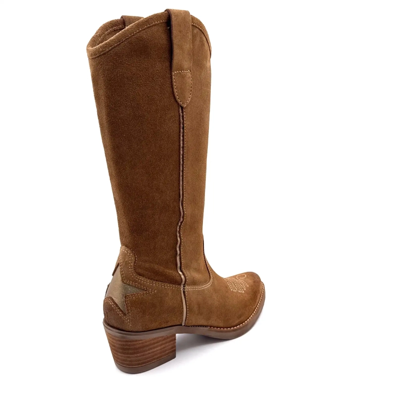 MKD Apolon Hazelnut Suede Gold Leather Ivoire Chaussures