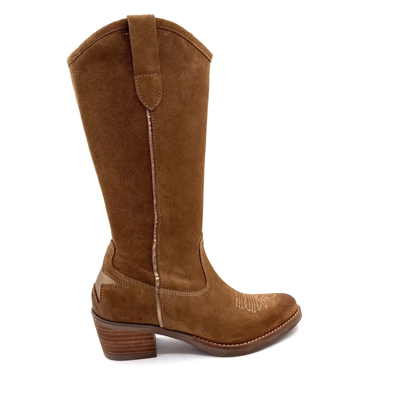 MKD Apolon Hasselnötsmocka Guldläder Ivoire Chaussures