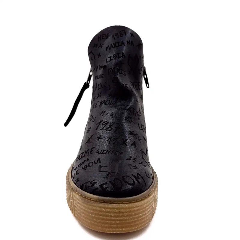 Ivoire bryggerskinn Graffiti svart Ivoire Chaussures