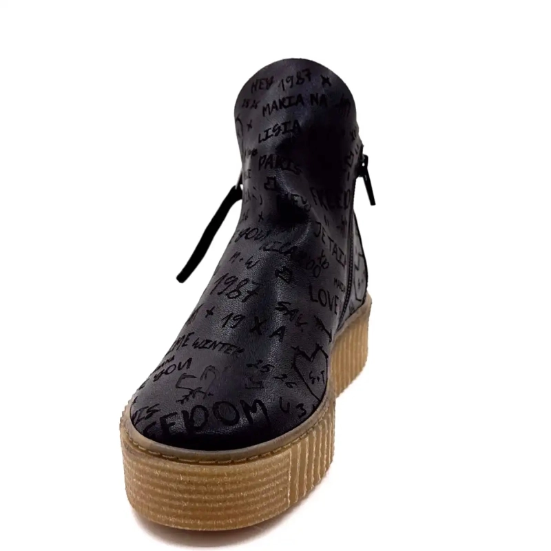 Couro de cervejaria Ivoire grafite preto Ivoire Chaussures